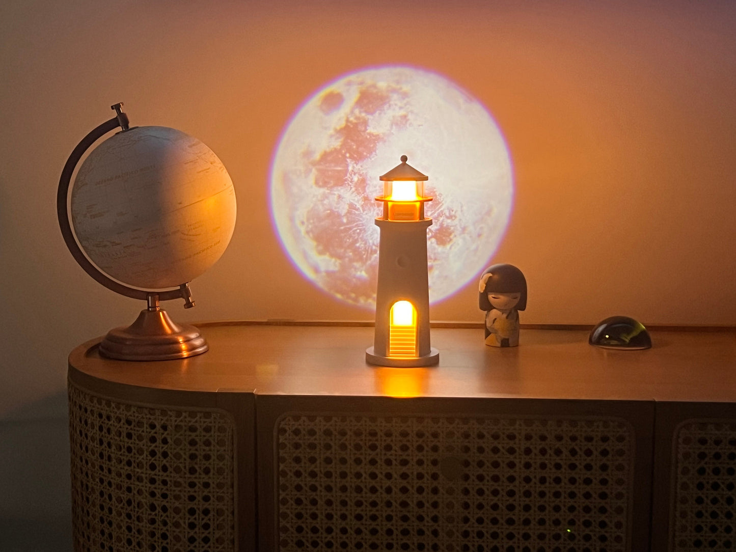 ✨ Proyector de luna + luz ambiental + altavoz Bluetooth